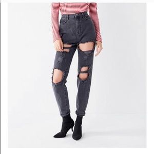 NWT BDG High Waisted Distressed Black Jeans